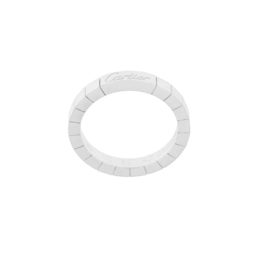Bague 52 Cartier Lanières - Bague en or blanc 18 carats 58 Facettes