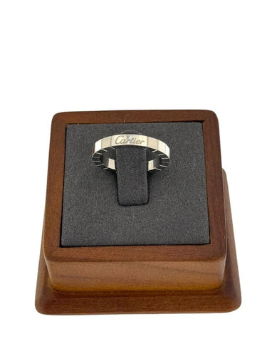 Bague 52 Cartier Lanières - Bague en or blanc 18 carats 58 Facettes