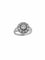 Bague 54 Bague cocktail rétro en or blanc 18 carats et diamants 58 Facettes