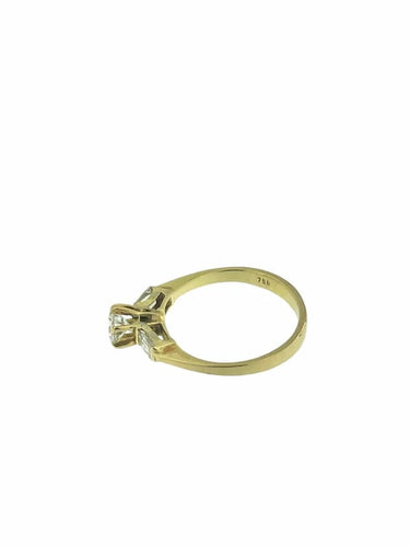 Bague 54 Bague trilogie en or jaune 18 carats avec diamants 0,80 ct 58 Facettes