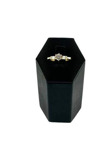Bague 54 Bague trilogie en or jaune 18 carats avec diamants 0,80 ct 58 Facettes