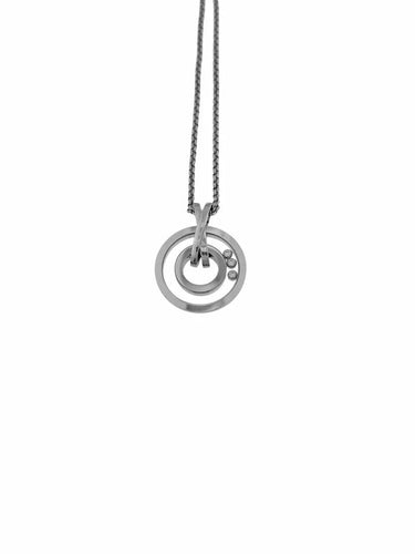 Pendentif Chopard Happy Diamonds - Pendentif en or blanc 18 carats et diamants 58 Facettes