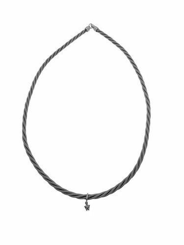 Collier Wellendorff - Collier entrelacé en or blanc 18 carats avec diamant 58 Facettes