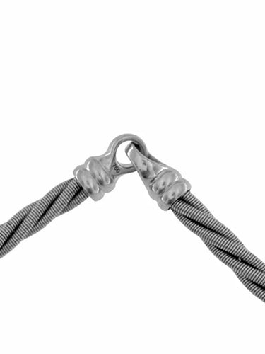 Collier Wellendorff - Collier entrelacé en or blanc 18 carats avec diamant 58 Facettes