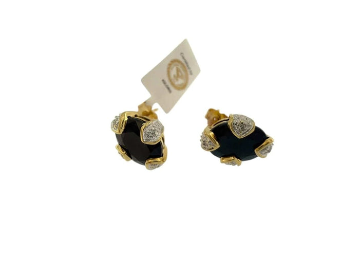 Boucles d'oreilles Clous d’oreilles - Saphirs et diamants en or 18 carats 58 Facettes