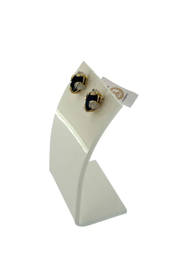 Boucles d'oreilles Clous d’oreilles - Saphirs et diamants en or 18 carats 58 Facettes