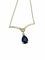 Collier Collier en or blanc 18 carats avec saphir et diamant 58 Facettes