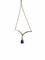 Collier Collier en or blanc 18 carats avec saphir et diamant 58 Facettes