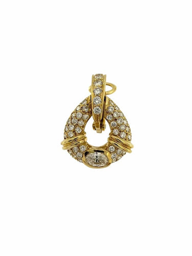 Boucles d'oreilles Boucles d'oreilles en or jaune 18 carats avec diamants 2,50 ct 58 Facettes