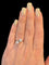 Bague 54.5 Bague rétro en or blanc 18 carats et diamants naturels 58 Facettes
