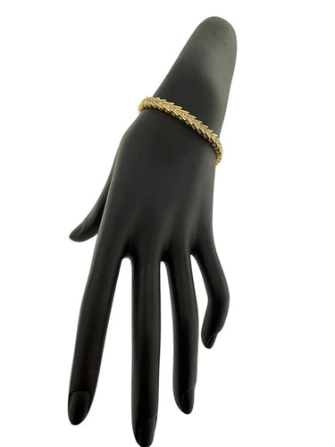 Bracelet Bracelet tennis en or jaune 14 carats avec diamants 58 Facettes