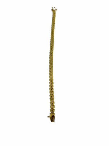 Bracelet Bracelet tennis en or jaune 14 carats avec diamants 58 Facettes