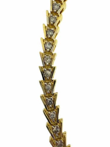 Bracelet Bracelet tennis en or jaune 14 carats avec diamants 58 Facettes