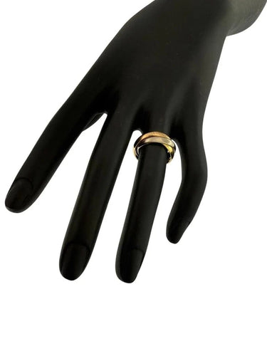 Bague 48 Cartier Trinity - Bague Trinity en or jaune, or blanc et or rose 18 carats 58 Facettes