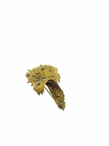 Broche Broche Art déco italienne en or 18 carats avec diamants 58 Facettes