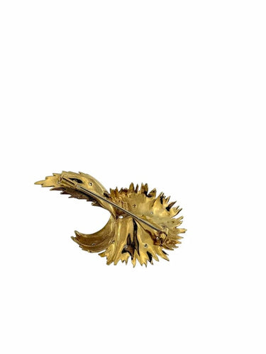 Broche Broche Art déco italienne en or 18 carats avec diamants 58 Facettes