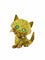 Broche Broche rétro chat en or rose, blanc et jaune 18 carats avec émeraudes 58 Facettes