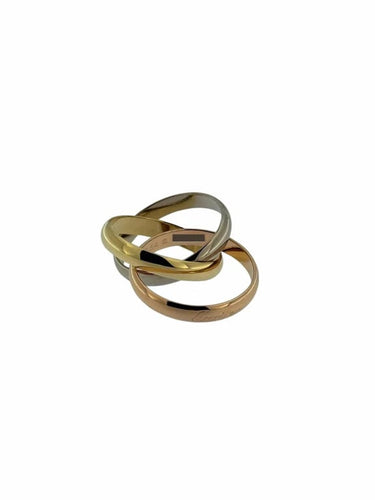 Bague 54 Cartier Trinity - Bague Trinity triple en or 18 carats 58 Facettes
