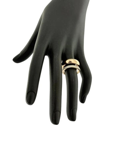 Bague 54.4 Al Coro Mezzaluna - Bague en or rose et diamants 58 Facettes