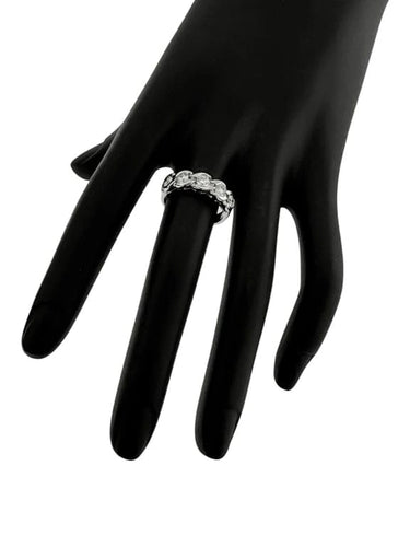 Bague 51.9 Bague en or blanc 18 carats avec diamants naturels 58 Facettes