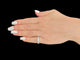Bague 51.9 Bague en or blanc 18 carats avec diamants naturels 58 Facettes