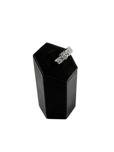 Bague 51.9 Bague en or blanc 18 carats avec diamants naturels 58 Facettes