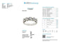 Bague 51.9 Bague en or blanc 18 carats avec diamants naturels 58 Facettes