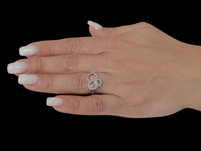 Bague 54 Chopard Happy Dreams - Bague en or blanc 18 carats et diamant 58 Facettes