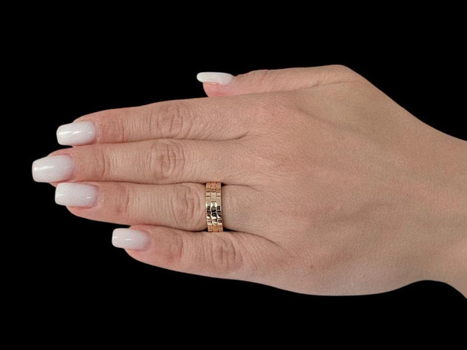 Bague 56 Leon Hatot - Bague flexible en or jaune 18 carats avec diamant 58 Facettes