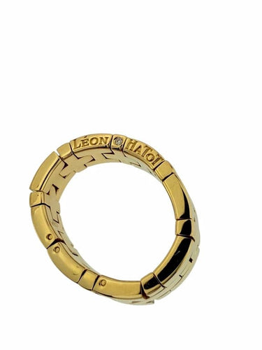 Bague 56 Leon Hatot - Bague flexible en or jaune 18 carats avec diamant 58 Facettes