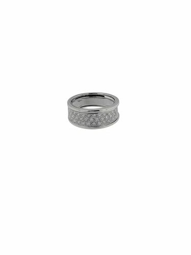 Bague 56 Splend'Oro - Bague en or blanc 18 carats et diamants 58 Facettes