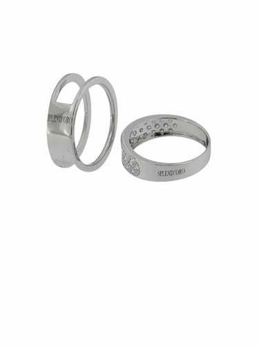 Bague 56 Splend'Oro - Bague en or blanc 18 carats et diamants 58 Facettes