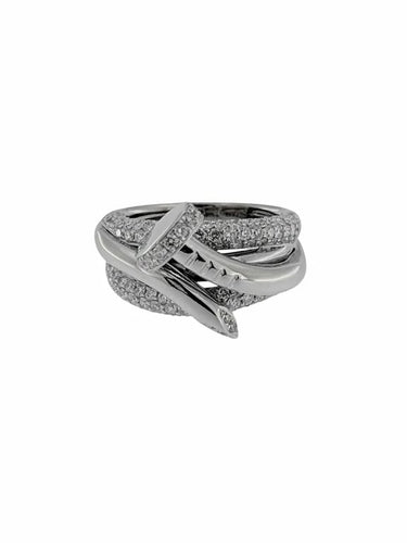 Bague 55 Vendome Ligne Vendôme - Bague en or blanc 18 carats et diamants 58 Facettes