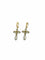 Boucles d'oreilles Boucles d'oreilles croix en or jaune 18 carats et diamants 58 Facettes