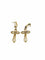 Boucles d'oreilles Boucles d'oreilles croix en or jaune 18 carats et diamants 58 Facettes