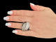 Bague 56 Ligne Vendôme - Bague cocktail en or rose 18 carats et diamants 58 Facettes