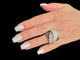 Bague 56 Ligne Vendôme - Bague cocktail en or rose 18 carats et diamants 58 Facettes