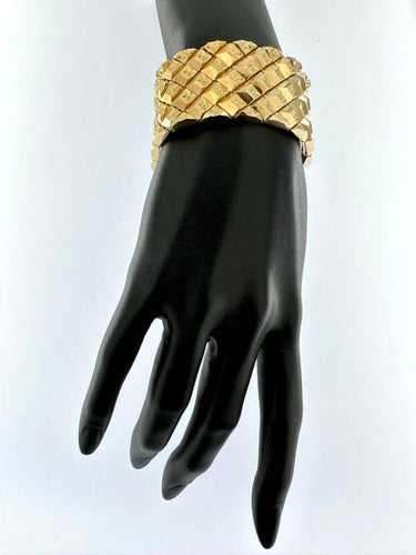 Bracelet Bracelet escalier italien rétro en or jaune 18 carats 58 Facettes