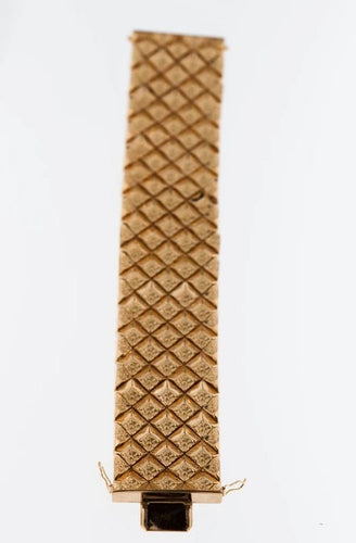 Bracelet Bracelet escalier italien rétro en or jaune 18 carats 58 Facettes