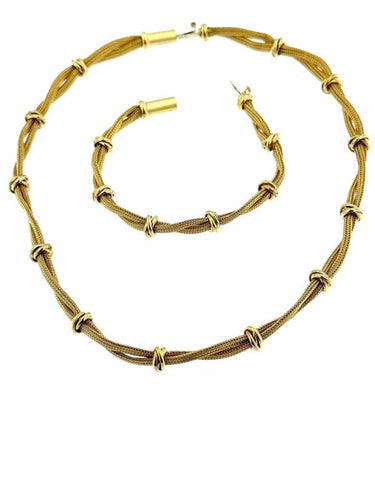 Bracelet Ensemble italien - Collier et bracelet en maille en or 18 carats 58 Facettes