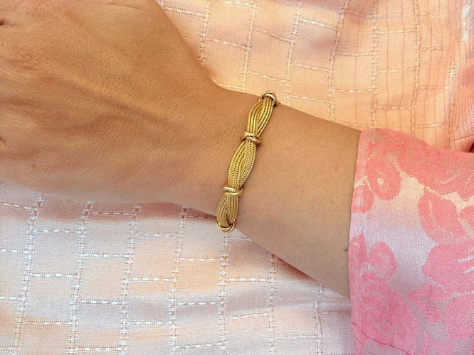Bracelet Ensemble italien - Collier et bracelet en maille en or 18 carats 58 Facettes