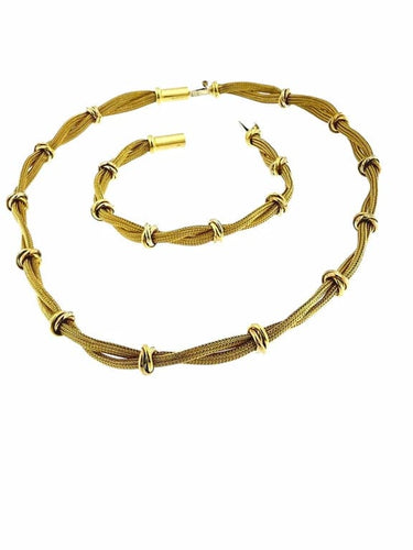 Bracelet Ensemble italien - Collier et bracelet en maille en or 18 carats 58 Facettes