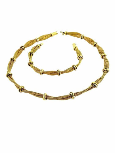 Bracelet Ensemble italien - Collier et bracelet en maille en or 18 carats 58 Facettes