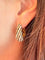 Boucles d'oreilles Créoles en or rose et blanc 18 carats avec diamants 58 Facettes