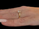Bague 54 Bague solitaire en or jaune et blanc 18 carats avec diamant 1,30 ct 58 Facettes