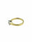 Bague 54 Bague solitaire en or jaune et blanc 18 carats avec diamant 1,30 ct 58 Facettes