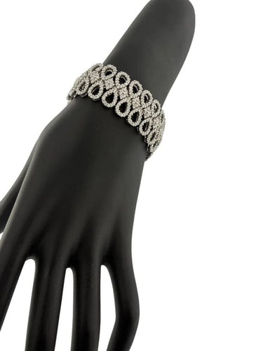 Bracelet Bracelet en or blanc 18 carats serti de 800 diamants naturels 58 Facettes