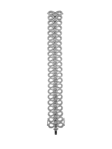 Bracelet Bracelet en or blanc 18 carats serti de 800 diamants naturels 58 Facettes