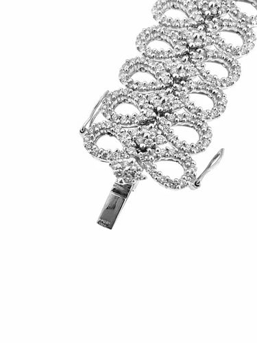 Bracelet Bracelet en or blanc 18 carats serti de 800 diamants naturels 58 Facettes
