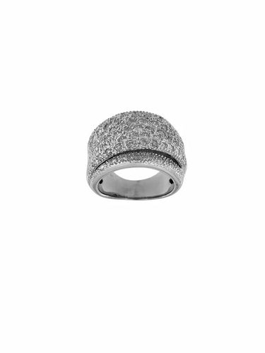 Bague 53.5 Bague en or blanc 18 carats avec diamant 1,50 ct 58 Facettes